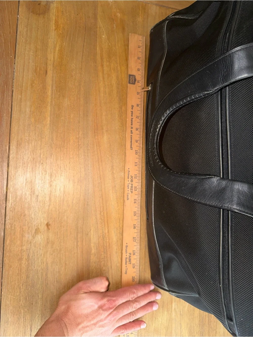 Tumi Black Nylon Laptop Briefcase with Leather Trim